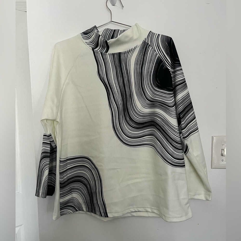 Black and white sweater